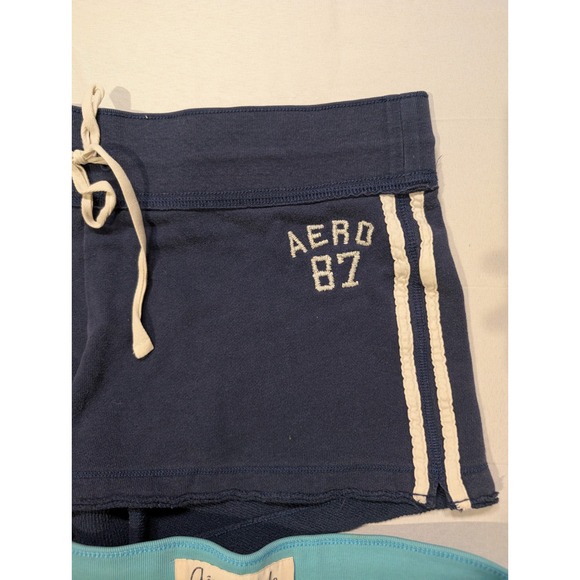 Aeropostale Womens Large/Medium Lounge Micro Shorts Bundle Navy Blue Turquoise - Picture 4 of 8